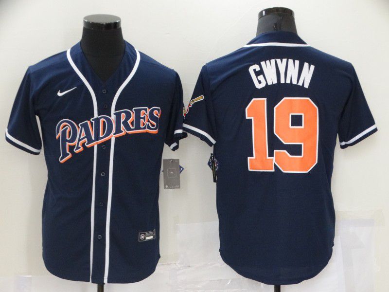 Men San Diego Padres #19 Gwynn Blue Game 2021 Nike MLB Jersey